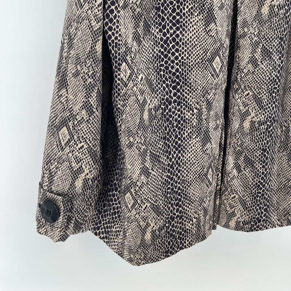 Ellen Tracy Beige Black Snakeskin Python Print Ja… - image 6